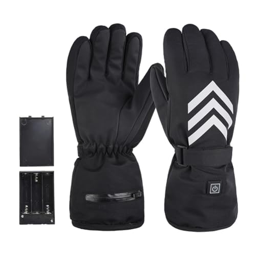 LUPATDY Beheizte Handschuhe, Dreistufige Temperatureinstellung mit warmem Touchscreen, Beheizte Handschuhe für Männer und Frauen, geeignet zum Skifahren, Radfahren und Wandern im Winter, schwarz von LUPATDY