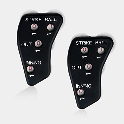 LUTER 2 Stück Baseball Zähler, 4-Rad-Schiedsrichteranzeige Schiedsrichter Baseball Schiedsrichter-Counter-Clicker zum Aufzeichnen Out- und Innings-Bälle Baseball Softball-Trainer von LUTER