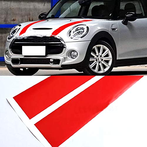 LUVCARPB Car Stripes Hood Aufkleber Cover Decal, passend für BMW Mini Cooper R50 R53 R56 R55 von LUVCARPB