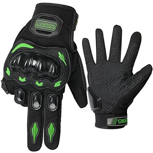 LVNRIDS 1 Paar Sport-Motorrad-Handschuhe Vollfinger-Touchscreen-Schutzhandschuhe Grün L von LVNRIDS