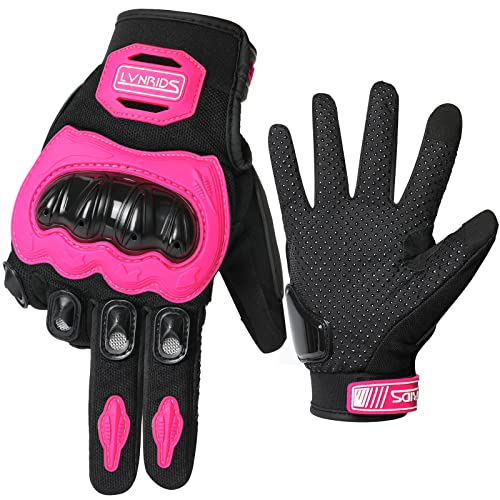 LVNRIDS 1 Paar Sport-Motorrad-Handschuhe Vollfinger-Touchscreen-Schutzhandschuhe Rosa L von LVNRIDS