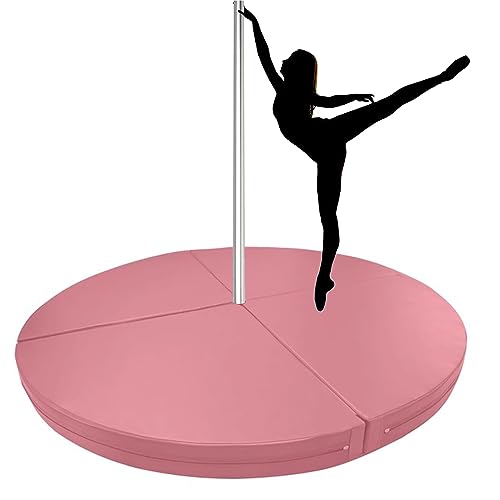 Pole-Dance-Matten für den Boden, rund, 1,2 Zoll/2 Zoll/4 Zoll dick, Pole-Crash-Matten, Gymnastikübungen, Yoga, Fitness, Tanzmatte, Stoßdämpfung, Fallschutzpolsterung von LXGJSQY