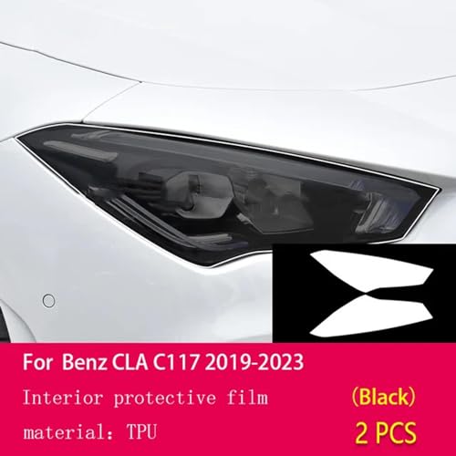 LXHZNB Auto-Außenscheinwerfer-TPU-Schutzfolie, Kratzfeste Reparaturfolie, Zubehör, für Benz CLA C117 2019–2023, Autozubehör von LXHZNB