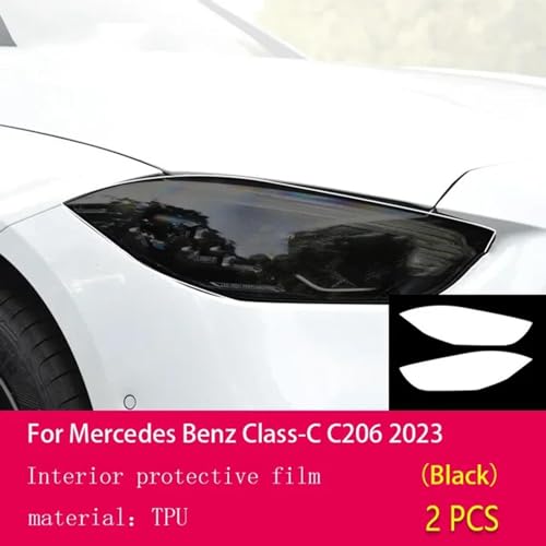 LXHZNB Auto-Außenscheinwerfer-TPU-Schutzfolie, Kratzfeste Reparaturfolie, Zubehör, für Mercedes Benz Klasse C C206 2023, Autozubehör von LXHZNB
