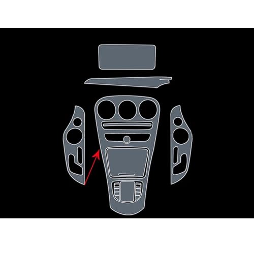 LXHZNB Auto-Innenfolie, Armaturenbrett, Klavierbrett, Schaltmittelkonsole, Kratzfest, transparente TPU- Folie, für Mercedes-Benz AMG Klasse C 2019–2023 von LXHZNB