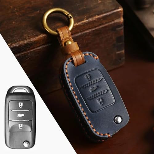 LXHZNB Leder-Autoschlüssel-Hülle, Schlüsselanhänger-Zubehör, Schlüsselanhänger-Halter-Tasche, für Changan CS15 CS35 CS55 von LXHZNB