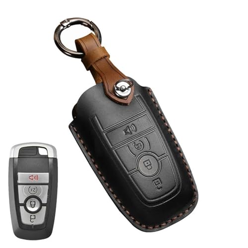 LXHZNB Leder-Autoschlüssel-Hülle, Schlüsselanhänger-Zubehör, Schlüsselanhänger-Halter-Tasche, für Hyundai Tucson Solaris Sonata Hybrid Nexo Nx4 Grand Santa von LXHZNB