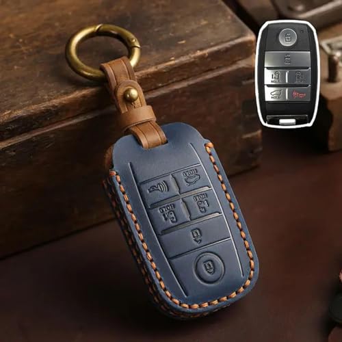 LXHZNB Leder-Autoschlüssel-Hülle, Schlüsselanhänger-Zubehör, Schlüsselanhänger-Halter-Tasche, für KIA Sedona Grand Carnival Sorento von LXHZNB