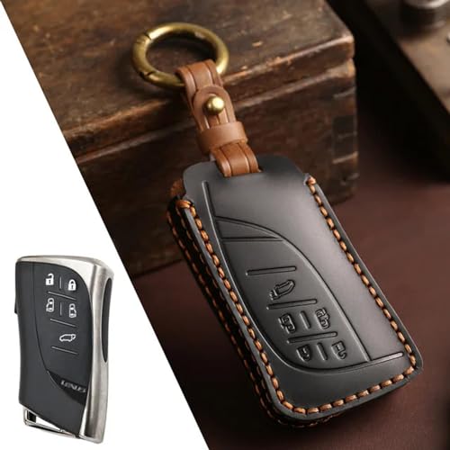 LXHZNB Leder-Autoschlüssel-Hülle, Schlüsselanhänger-Zubehör, Schlüsselanhänger-Halter-Tasche, für Lexus LM350h LM500 2023 von LXHZNB