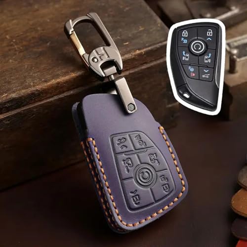 LXHZNB Leder-Autoschlüsseletui-Abdeckung, Schlüsselanhänger-Zubehör, Schlüsselanhänger-Halter-Tasche, für Buick GL8 Jahrhundert von LXHZNB
