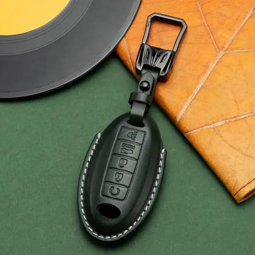 LXHZNB Leder Autoschlüsseletui Abdeckung Schlüsselanhänger Zubehör Schlüsselanhänger Halter Tasche, für Infiniti FX35 QX60 Q50L/Q70L QX50 QX60 QX70 QX80 für Nissan Shell von LXHZNB