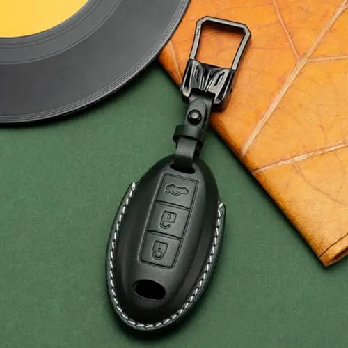 LXHZNB Leder Autoschlüsseletui Abdeckung Schlüsselanhänger Zubehör Schlüsselanhänger Halter Tasche, für Infiniti FX35 QX60 Q50L/Q70L QX50 QX60 QX70 QX80 für Nissan Shell von LXHZNB
