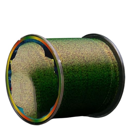Angelschnur 500 m unsichtbare Angelschnur, Monofilament-Nylon-gefleckte, beschichtete Speckle-Schnur, Karpfen-Sinkschnur (Color : 500m Green, Size : 0.105mm - 0.4) von LXHZSY