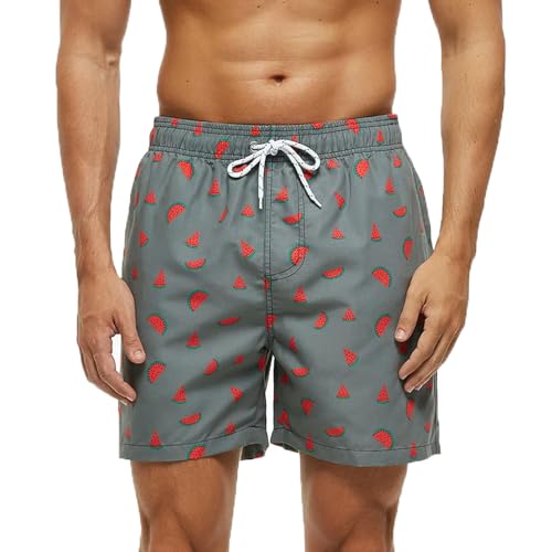 LXJYDN Badehose Männer Mode Obst Print Schnürpace-Up Bad Trunks Casual Sports Beach Shorts-Cc-XL von LXJYDN