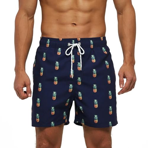 LXJYDN Badehose Männer Mode Obst Print Schnürpace-Up Bad Trunks Casual Sports Beach Shorts-Trupp-5Xl von LXJYDN