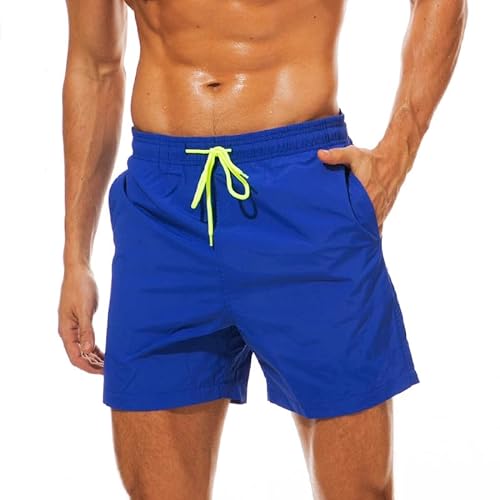 LXJYDN Badehose Männer Modische Schnelle Trocknende Schnürschuhe Im Schwimmen Casual Sports Beach Trunks-Dunkelblau-XL von LXJYDN