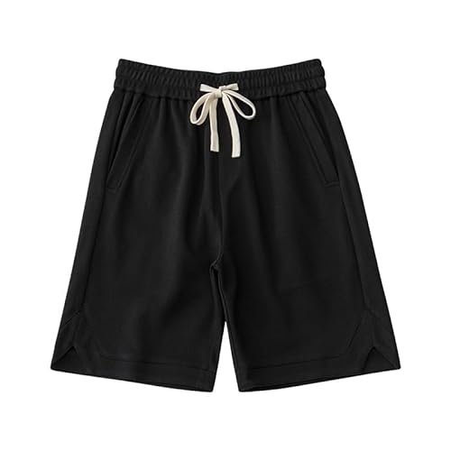 LXJYDN Kurze Hose Männer Einfache Schnürsportsportarten Kurzärmelige Und Komfortable Shorts-Schwarz-M von LXJYDN