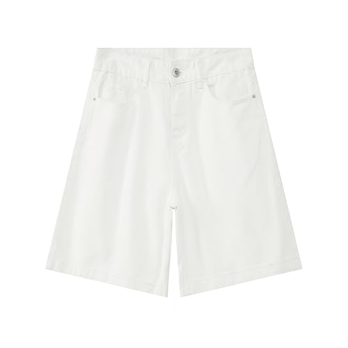 LXJYDN Kurze Hose Männer Retro Waschen Denim Shorts Vielseitige Lässige Denim -Shorts-Weiß-XL von LXJYDN