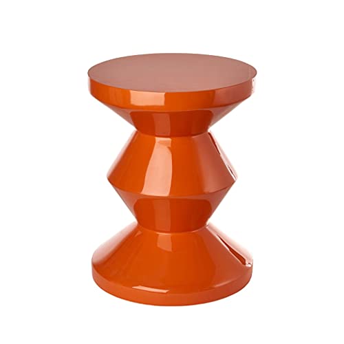 LXLSHOP Sofa-Seiten-Wohnzimmer-Ecktisch, runder Metalltisch, einfacher Schlafzimmer-Nachttisch, Regal (Farbe: Orange) Made in China von LXLSHOP