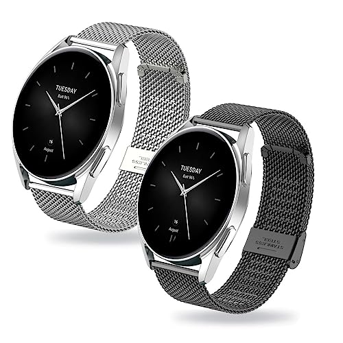 2-PCS Metall Armband Kompatibel mit Google Pixel Watch Armband Mesh Edelstahl Schnalle für Damen/Herren für Google Pixel Watch Band Ersatzarmband für Google Pixel Watch (1) von LXURY