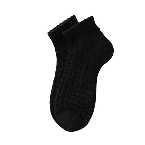 LXYUTY Kuschelsocken Dünne Socken Von Sommer -Frauen Hohles Mesh Atmungsable Flache Socken Für Frauen- Schwarz von LXYUTY
