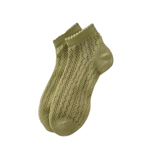 LXYUTY Kuschelsocken Dünne Socken Von Sommer -Frauen Hohles Mesh Atmungsable Flache Socken Für Frauen-grün von LXYUTY