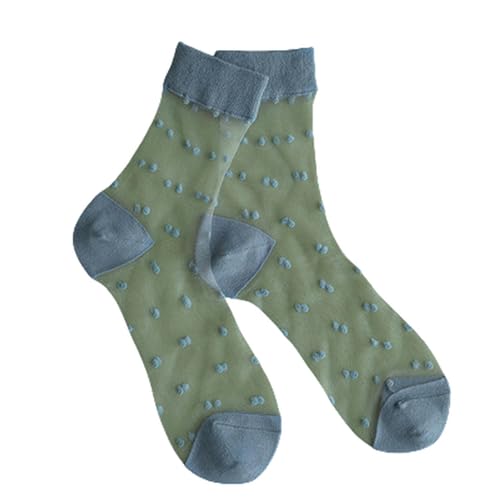 LXYUTY Kuschelsocken Sommer Dünne Mittlere Kalb Sockenglasstrümpfe Frauenstrümpfe Atmungsaktive Socken-blau (2 Paare)-einheitsgröße von LXYUTY