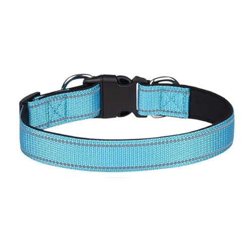 LXYUTY Leuchthalsband Hund Reflektierender Hundehalsband, Atmungsaktiv-blau-l von LXYUTY