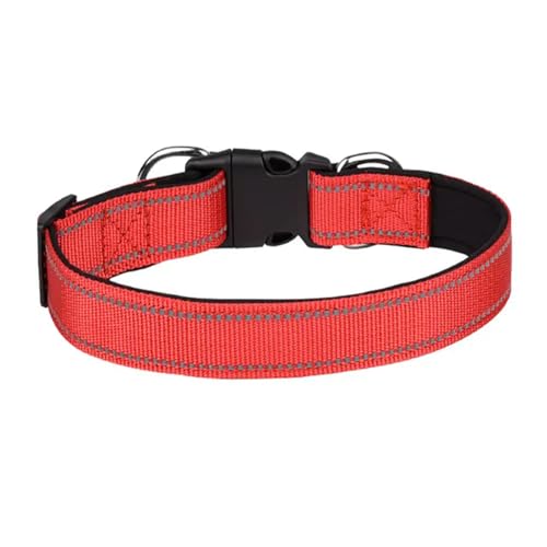 LXYUTY Leuchthalsband Hund Reflektierender Hundehalsband, Atmungsaktiv-rot-l von LXYUTY