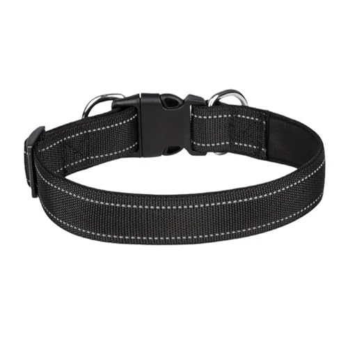 LXYUTY Leuchthalsband Hund Reflektierender Hundehalsband, Atmungsaktiv-schwarz-m von LXYUTY