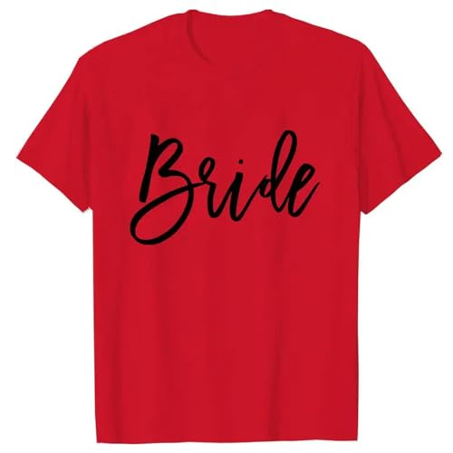 LXYUTY T-Shirts für Damen Brautjungfer Team Braut T-Shirt Maid of Honor Blusen Kurzarm T-shirts-1021 15-XXL von LXYUTY