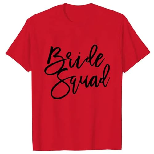 LXYUTY T-Shirts für Damen Brautjungfer Team Braut T-Shirt Maid of Honor Blusen Kurzarm T-shirts-1021 18-5xl von LXYUTY
