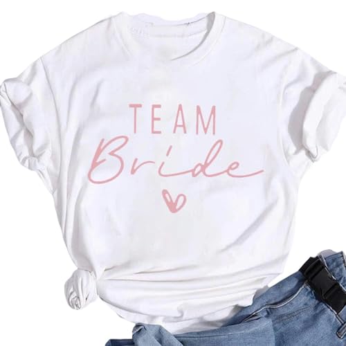 LXYUTY T-Shirts für Damen Hochzeit Party Team Braut Bachelorette Frauen T-shirts-70149-3xl von LXYUTY