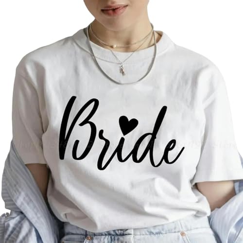LXYUTY T-Shirts für Damen T-Shirt Braut Hochzeit Team Braut Tops Bachelorette Hen Party Blusen-a-braut23-1-3xl von LXYUTY