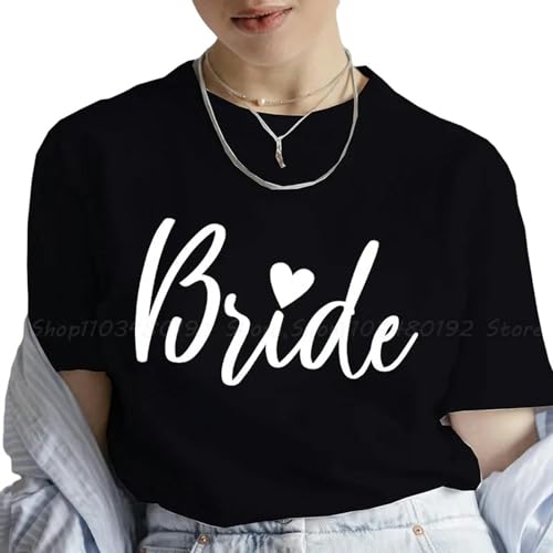 LXYUTY T-Shirts für Damen T-Shirt Braut Hochzeit Team Braut Tops Bachelorette Hen Party Blusen-a-braut23-5-4xl von LXYUTY