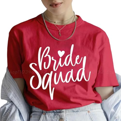 LXYUTY T-Shirts für Damen T-Shirt Braut Hochzeit Team Braut Tops Bachelorette Hen Party Blusen-a-braut23-8-5xl von LXYUTY