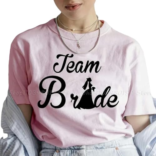 LXYUTY T-Shirts für Damen Team Braut, T-Shirt Braut, Hochzeit Junggeselle Hen Party Tops O Hals Kurz-b-bride14-4-4xl von LXYUTY