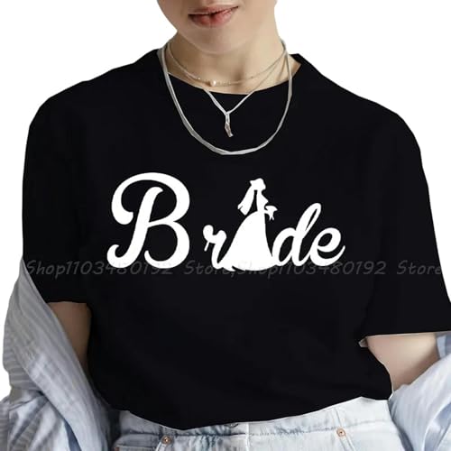 LXYUTY T-Shirts für Damen Team Braut, T-Shirt Braut, Hochzeit Junggeselle Hen Party Tops O Hals Kurz-b-bride14-5-s von LXYUTY