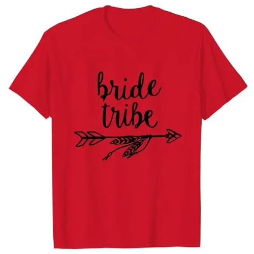 LXYUTY T-Shirts für Damen Team Braut T-Shirt Bachelorette Hen Brauthochzeitsfeier T-Shirts Frauen Kurzarm-591-braut 10-4xl von LXYUTY
