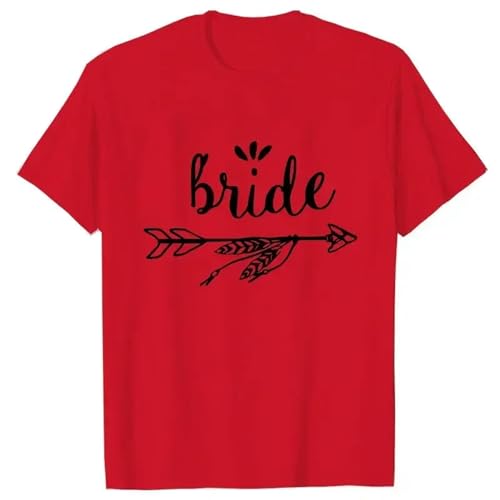 LXYUTY T-Shirts für Damen Team Braut T-Shirt Bachelorette Hen Brauthochzeitsfeier T-Shirts Frauen Kurzarm-591-braut 9-l von LXYUTY