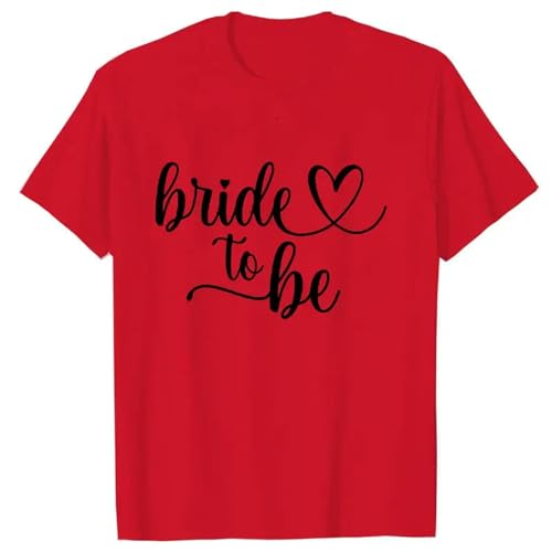 LXYUTY T-Shirts für Damen Team Bride T-Shirt Brautdusche Hochzeitsfeier Blusen Junggesellenhause Hen Party Tops-209-1021 9-m von LXYUTY