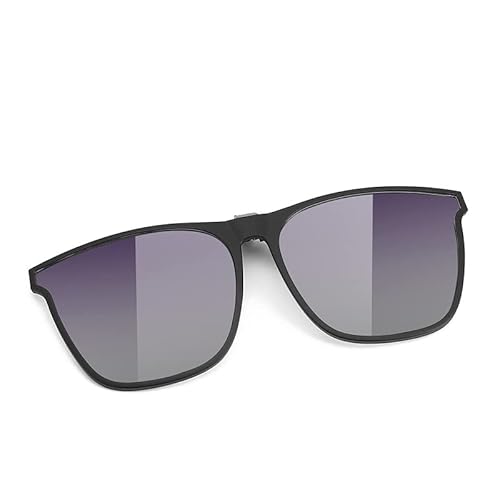 LYAART Polarisierte Flip-Up-Sonnenbrille zum Aufstecken, Flip-Up-Sonnenbrille UV-Schutz für Männer und Frauen beim Fahren (Purple Gray) von LYAART