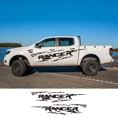 LYABYT 2 STÜCKE Off Road Auto Styling Tür Seite Aufkleber Auto Vinyl Karosserie Dekor Aufkleber Zubehör, für Ford Ranger Raptor Pickup LYABYT 2 STÜCKE Off Road Auto Styling Tür Seite Aufkleber Auto Vinyl Karosserie Dekor Aufkleber Zubehör, für Ford Ranger Raptor Pickup von LYABYT
