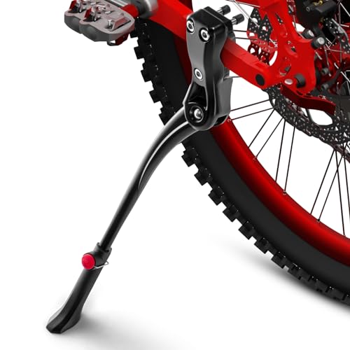 LYCAON Fahrradständer 24-29 Zoll, Aluminiumlegierung Einstellbarer Universal Fahrrad Ständer mit Rutschfestem Gummifuß, Seitenständer für Mountainbike/Rennräder/Trekkingrad/Ebike von LYCAON