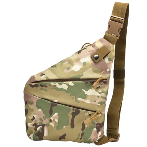 LYEAA Anti-Diebstahl-Reisetasche, mehrere Taschen, Brusttasche, große Kapazität, Crossbody-Tasche, verstellbarer Riemen, wasserdicht, für Laufen, Wandern, camouflage, von LYEAA