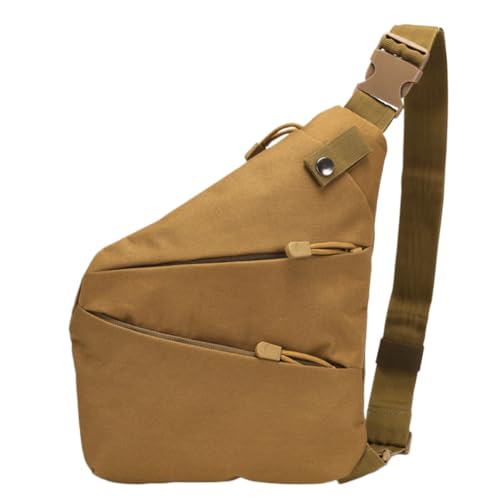 LYEAA Anti-Diebstahl-Reisetasche, mehrere Taschen, Brusttasche, große Kapazität, Crossbody-Tasche, verstellbarer Riemen, wasserdicht, für Laufen, Wandern, khaki, von LYEAA