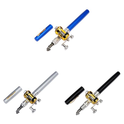 LYEAA Tragbares Stift-Angelruten- und Rollen-Kombi-Set – Mini-Teleskop-Taschen-Angelausrüstung mit Zubehör for den Außenbereich von LYEAA