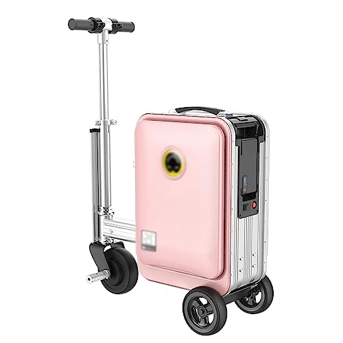 LYFDPN Practical Luggage 20 Inch Smart Suitcase Automatically Follow Luggage Adult Electric Carry On Luggage Security TSA Combination Lock Easy to Move (Pink) von LYFDPN