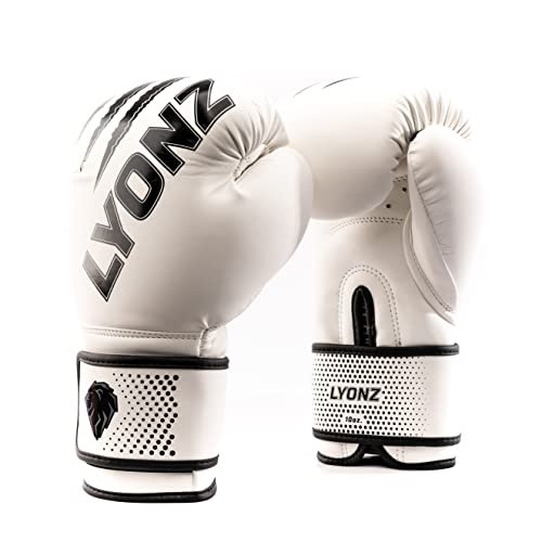 LYONZ Boxhandschuhe aus Skintex-Leder - Optimale Passform & Langlebigkeit für Männer und Frauen - Ideal für Boxen, MMA, Muay Thai, Kickboxen & Sparring - Verfügbar in 10, 12, 14, 16 OZ von LYONZ