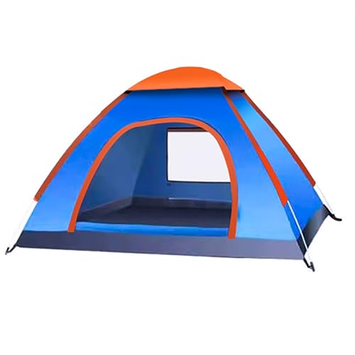 Campingzelt, Zelt 2 Personen Popup Leichtzelte für Camping, Outdoor Zelt, einfacher Aufbau, automatische Familienreise, tragbare Campingausrüstung, Rucksackreisen, Ultraleicht (Color : Blue+Orange) von LYXYJRYBHD